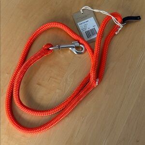 FILSON Blaze Orange Rope Dog Leash 4 ft Long NWT $75